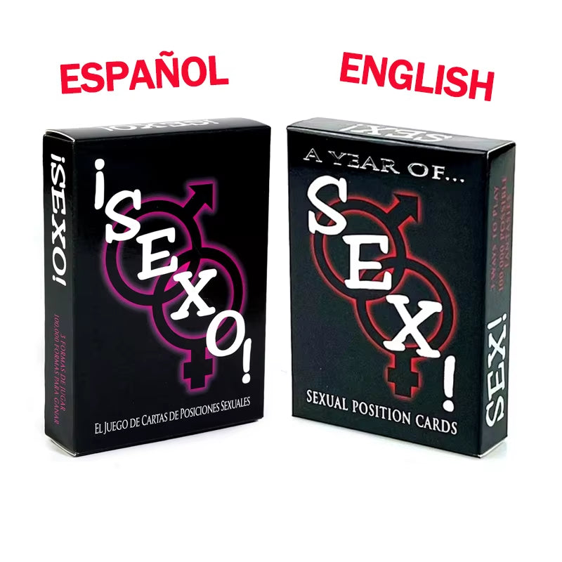 English & Spanish Sexual Position Cards Role Playing Adult Games Bedroom Commands Sex Toys for Couples 18+ Erotic Products