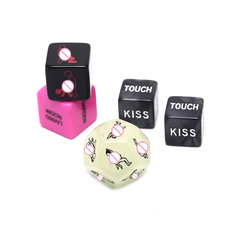 6/5/4/1Pcs Sexy Dice Set Fun Adult Love Posture Couple Game Sex Noctilucent Erotic Lovers Position Foreplay Romantic Party Toys