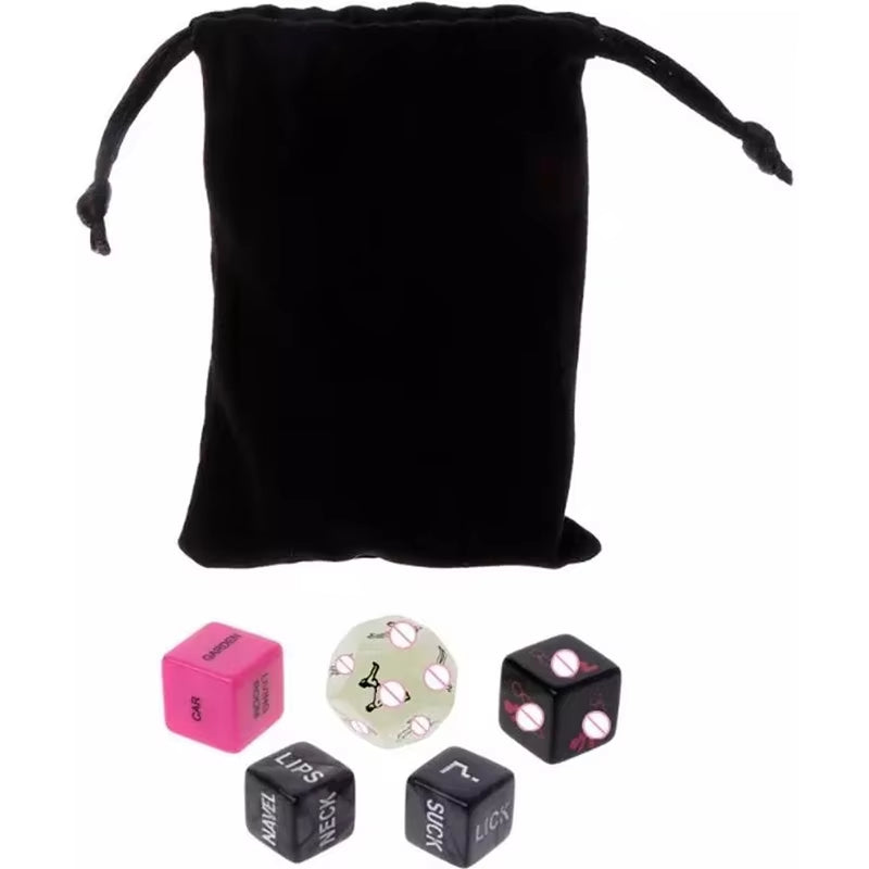 6/5/4/1Pcs Sexy Dice Set Fun Adult Love Posture Couple Game Sex Noctilucent Erotic Lovers Position Foreplay Romantic Party Toys