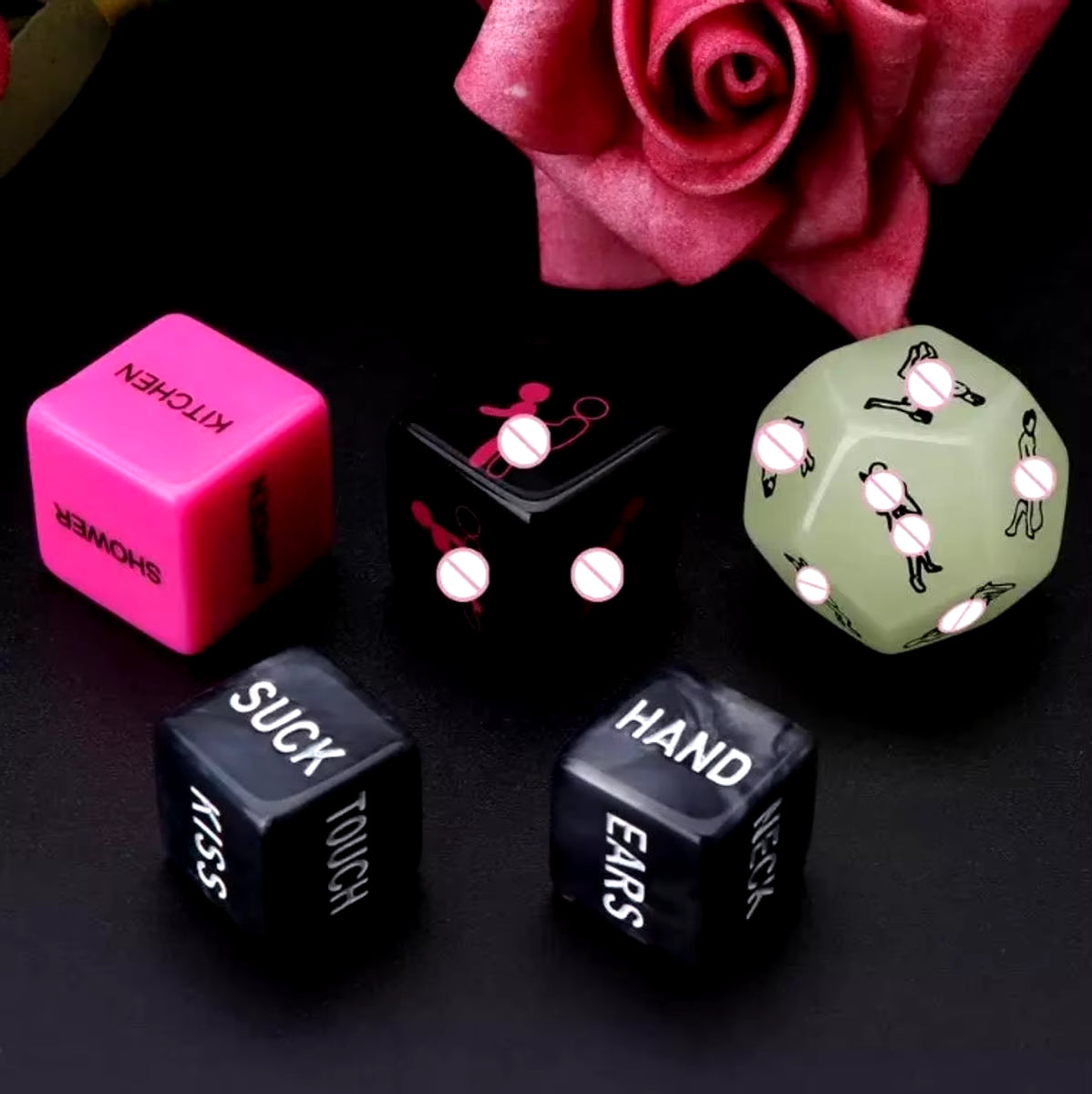 6/5/4/1Pcs Sexy Dice Set Fun Adult Love Posture Couple Game Sex Noctilucent Erotic Lovers Position Foreplay Romantic Party Toys