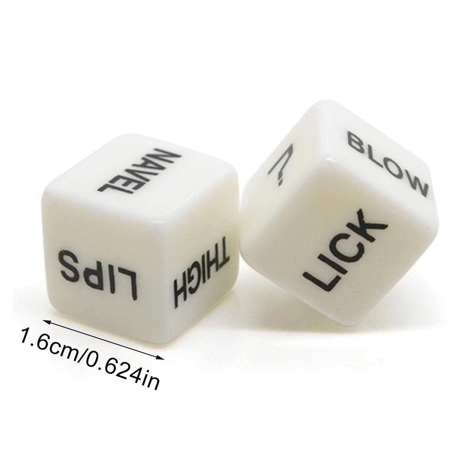 2Pcs Funny Glow in Dark Love Dice Toys Adult Couple Lovers Games Aid Sex Party Toy Valentines Day Gift for Boyfriend Girlfriend