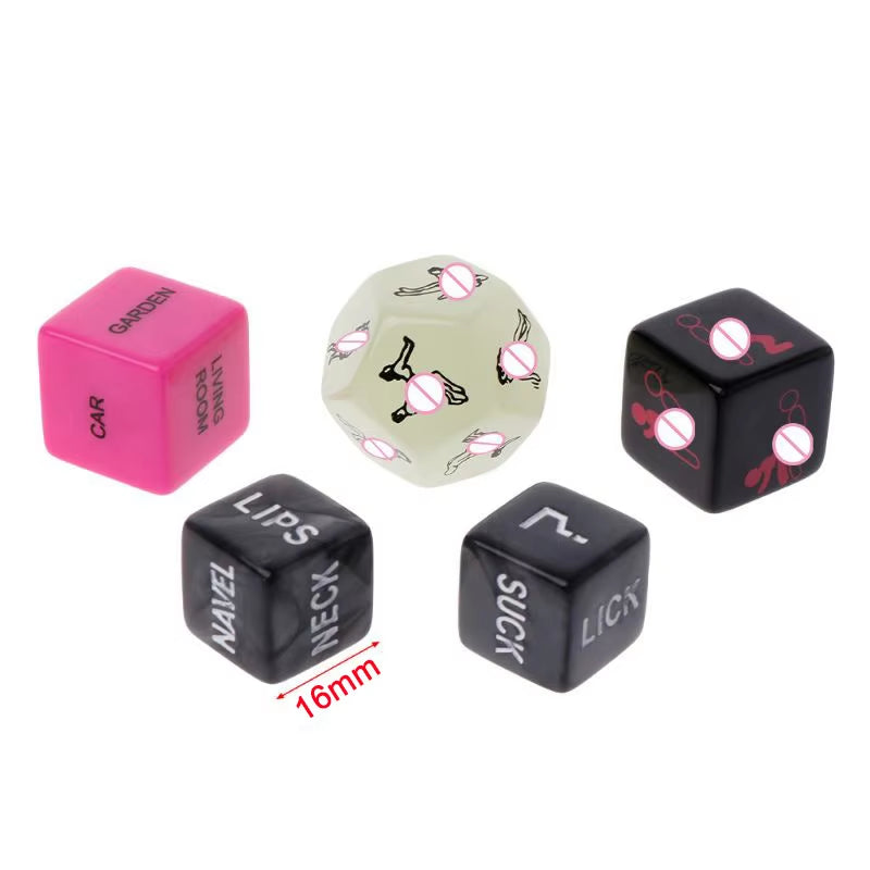 6/5/4/1Pcs Sexy Dice Set Fun Adult Love Posture Couple Game Sex Noctilucent Erotic Lovers Position Foreplay Romantic Party Toys