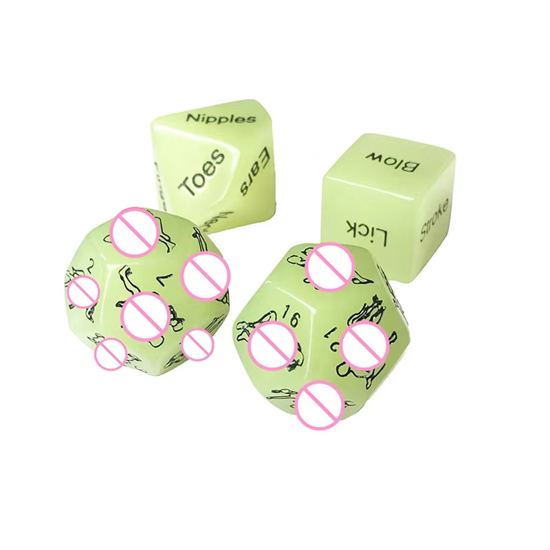 6/5/4/1Pcs Sexy Dice Set Fun Adult Love Posture Couple Game Sex Noctilucent Erotic Lovers Position Foreplay Romantic Party Toys